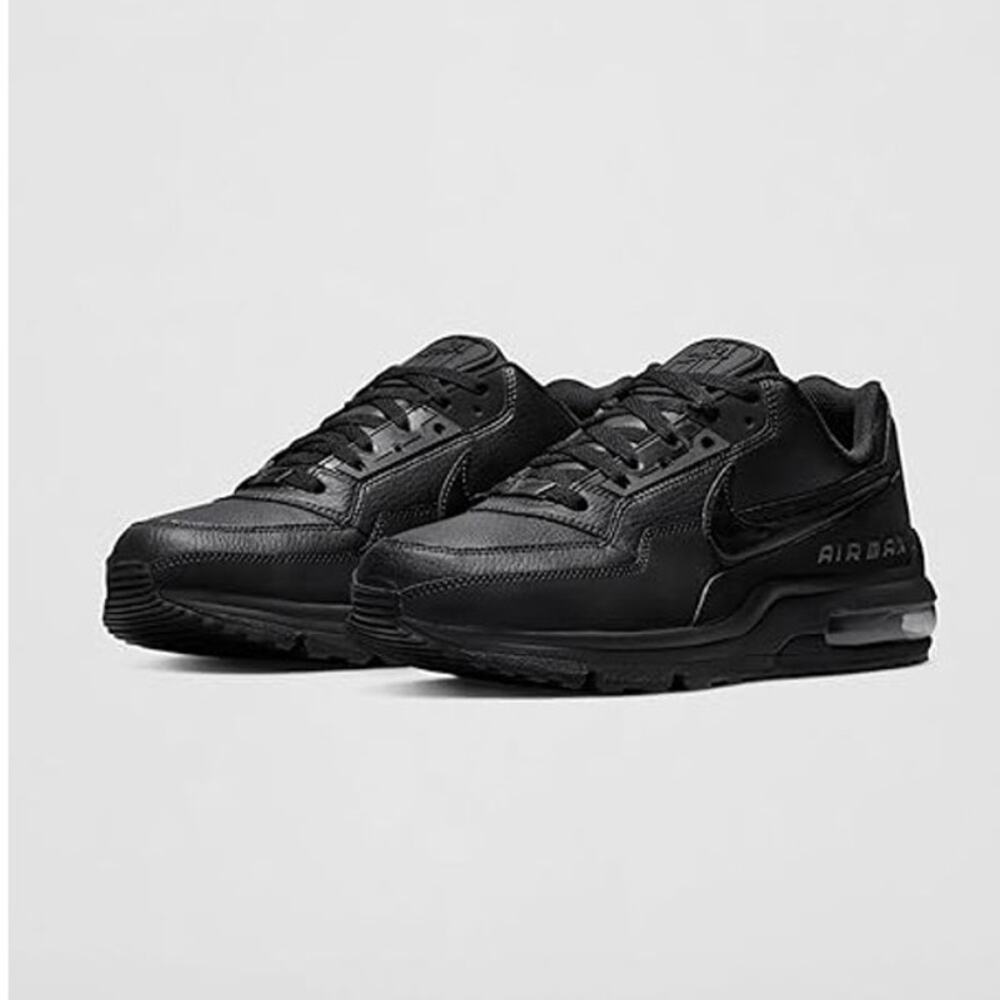 NEW Nike Air Max LTD 3 Black Black Leather Sneakers 687977-020 Men's Size 9